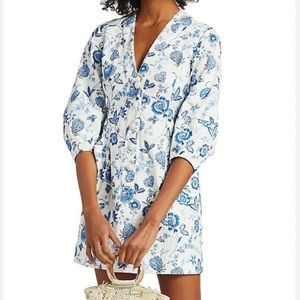 Derek Lam 10 Crosby Ottilie Floral Puff Sleeve Mini Dress